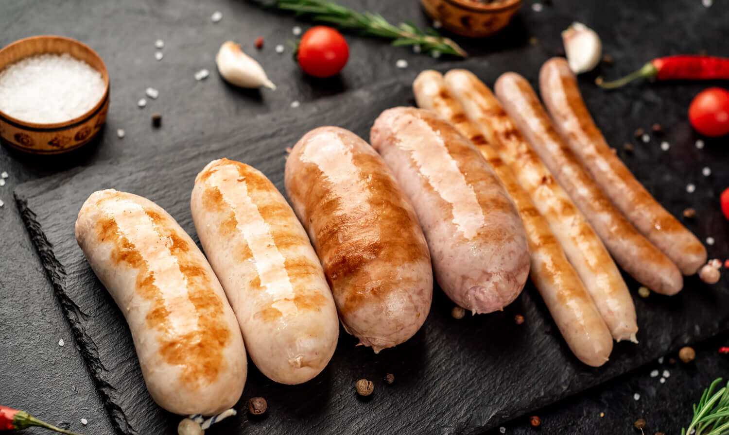 biała kiełbasa z grilla